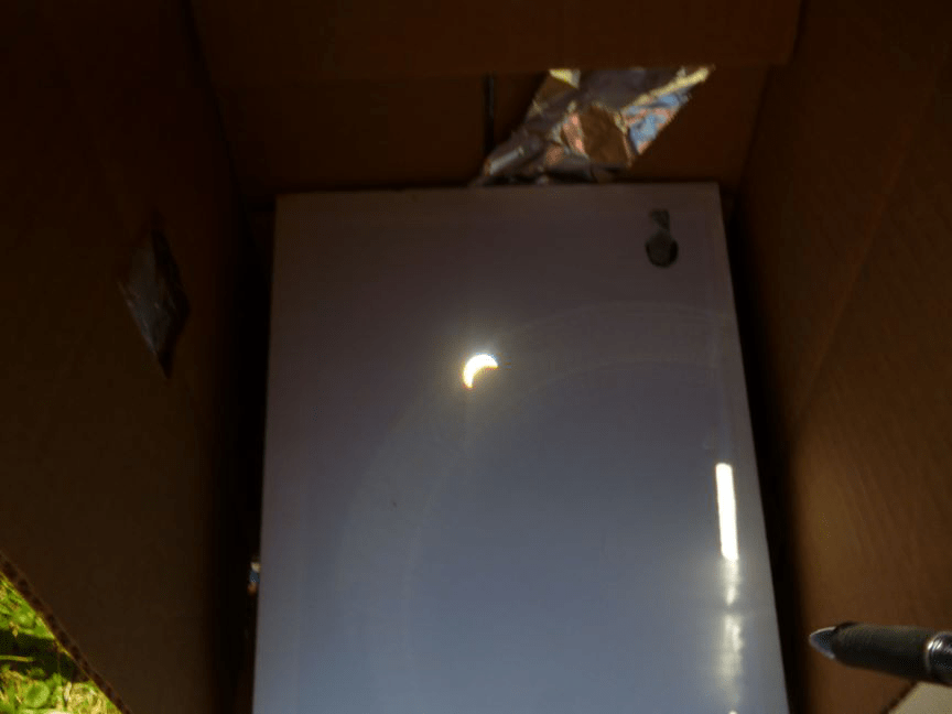 Image of my solar eclipse viewing box.
