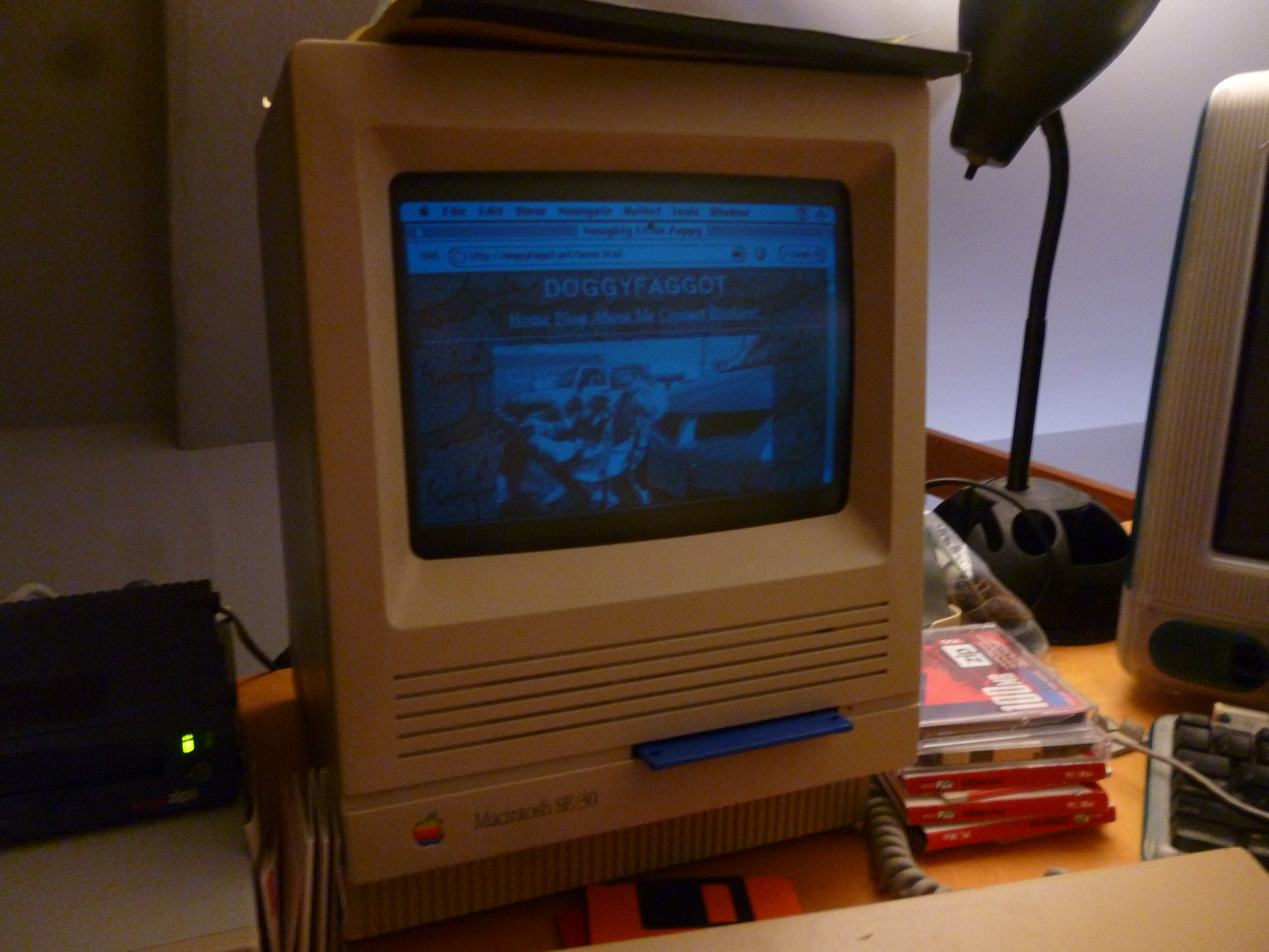 My website on my macintosh SE/30.